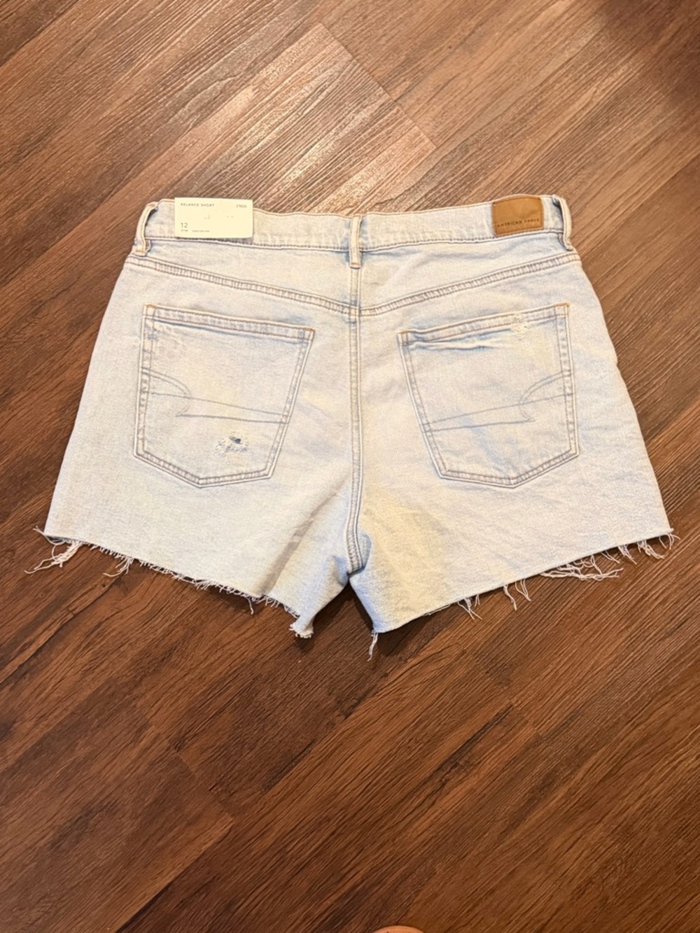 American Eagle Outfitters Light Blue Distressed Denim Cutoff Shorts - Picture 6 of 8
